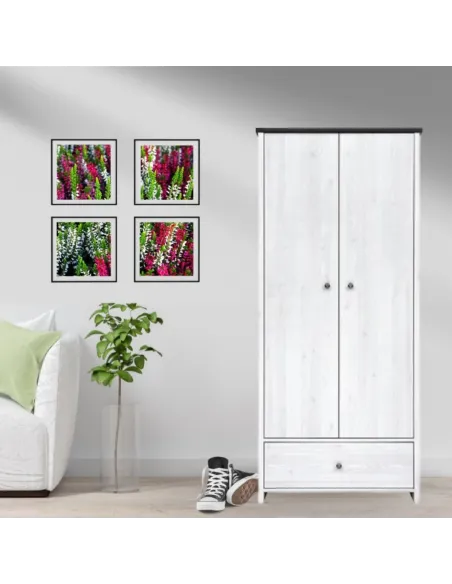 Hampshire 2 Door 1 Drawer Wardrobe - Lar | Murphy Furniture