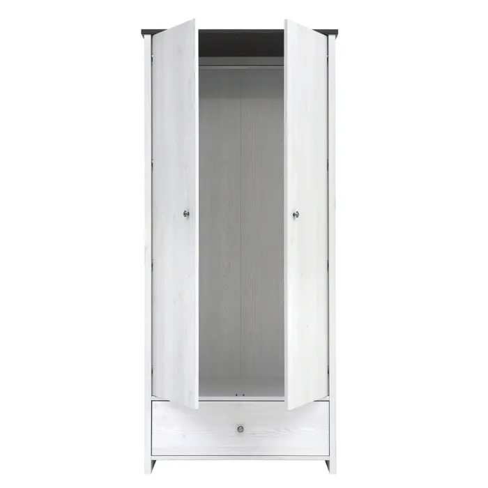 Hampshire 2 Door 1 Drawer Wardrobe - Lar | Murphy Furniture