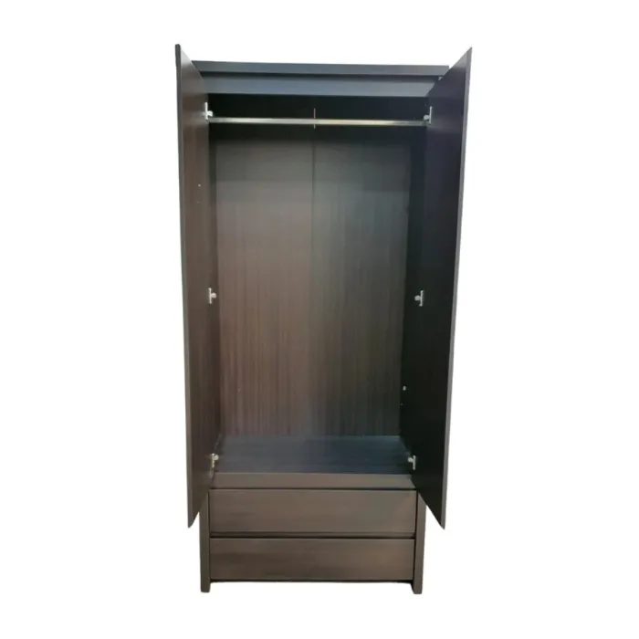 Lincoln 2 Door 2 Drawer Wardrobe - Dark | Murphy Furniture