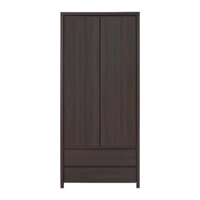 Lincoln 2 Door 2 Drawer Wardrobe - Dark | Murphy Furniture