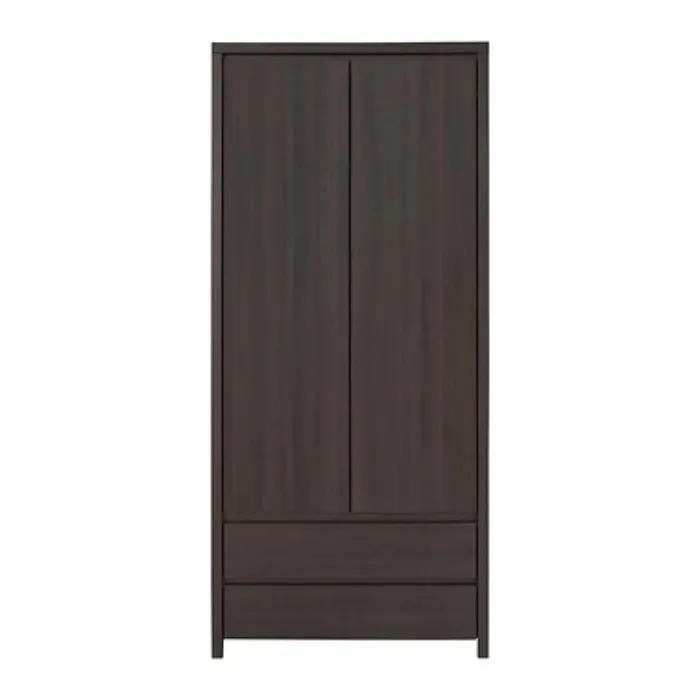 Lincoln 2 Door 2 Drawer Wardrobe - Dark | Murphy Furniture