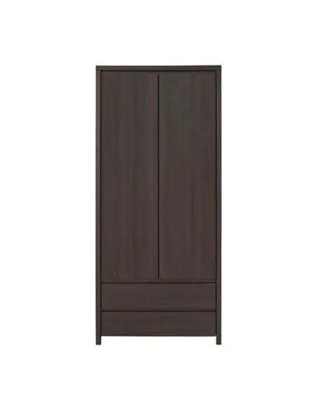 Lincoln 2 Door 2 Drawer Wardrobe - Dark | Murphy Furniture