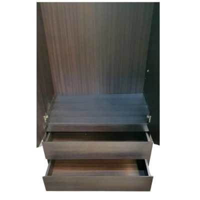 Lincoln 2 Door 2 Drawer Wardrobe - Dark | Murphy Furniture