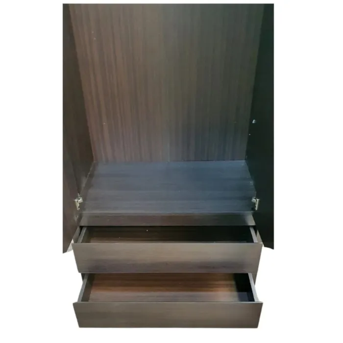 Lincoln 2 Door 2 Drawer Wardrobe - Dark | Murphy Furniture