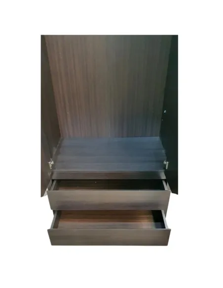 Lincoln 2 Door 2 Drawer Wardrobe - Dark | Murphy Furniture