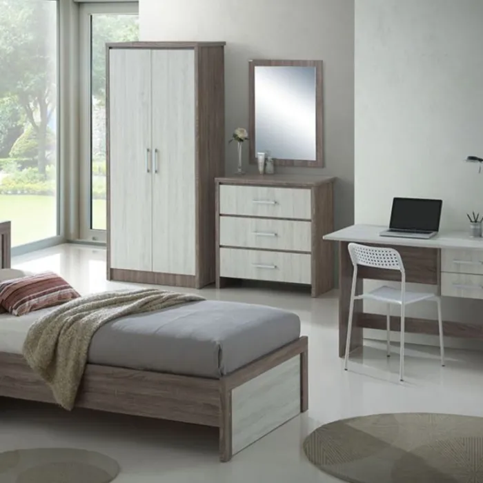 Lucy Double Wardrobe - Sonoma/Grey Oak | Murphy Furniture