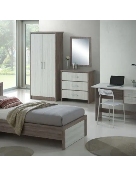 Lucy Double Wardrobe - Sonoma/Grey Oak | Murphy Furniture