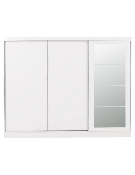 Nevada 3 Door Slider Wardrobe - White Gl | Murphy Furniture