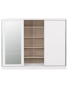 Nevada 3 Door Slider Wardrobe - White Gl | Murphy Furniture 2