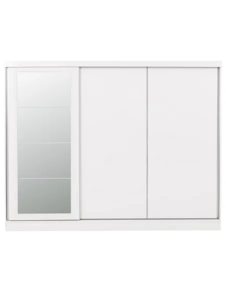 Nevada 3 Door Slider Wardrobe - White Gl | Murphy Furniture