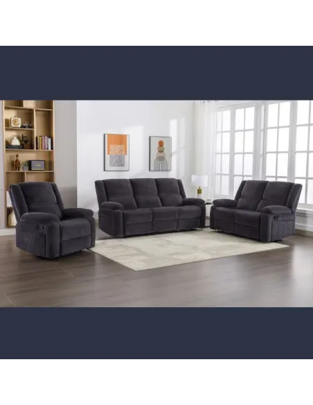 Ellington 2 Seater Recliner Sofa - Charc | Murphy Furniture