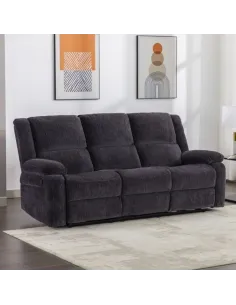 Ellington 3 Seater Recliner Sofa - Charc | Murphy Furniture
