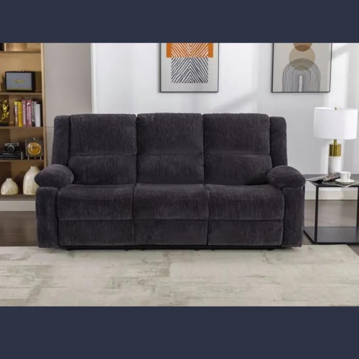 Ellington 3 Seater Recliner Sofa - Charc | Murphy Furniture