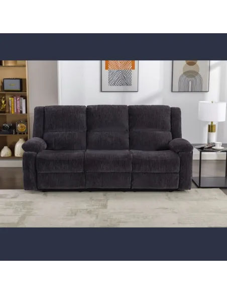 Ellington 3 Seater Recliner Sofa - Charc | Murphy Furniture