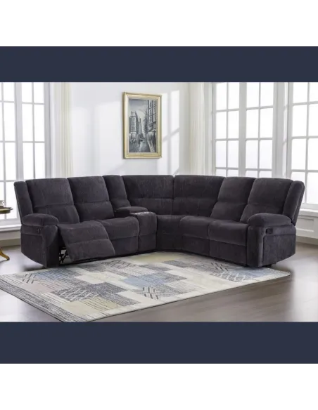 Ellington Corner Sofa with Console - Cha | Murphy Furniture