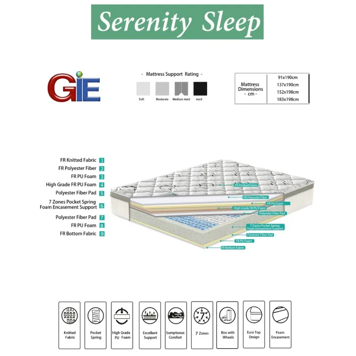 Serenity 5FT Paradise Mattress | Murphy Furniture