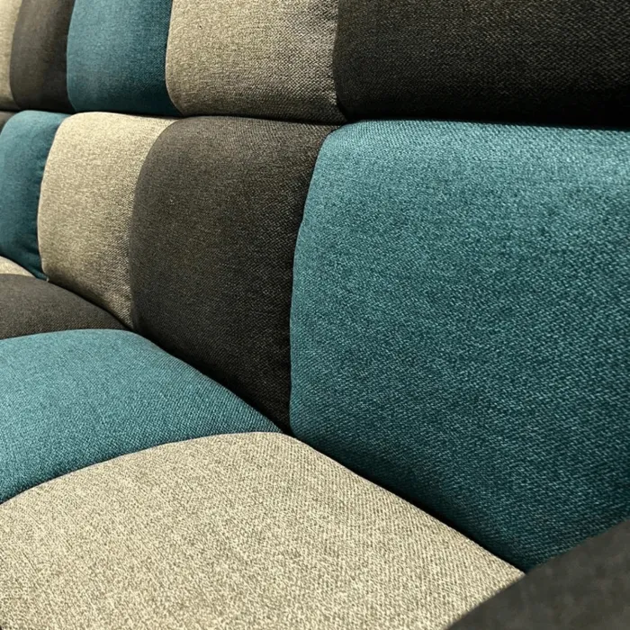Milburn Sofa Bed - Teal/Grey Patchwork | Murphy Furniture