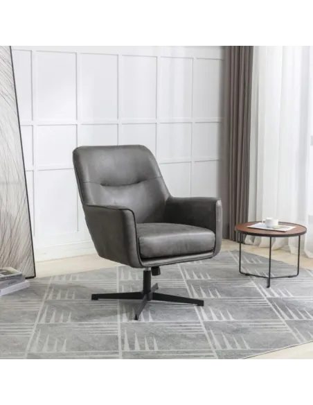 Modella Swivel Chair - Charcoal | Murphy Furniture