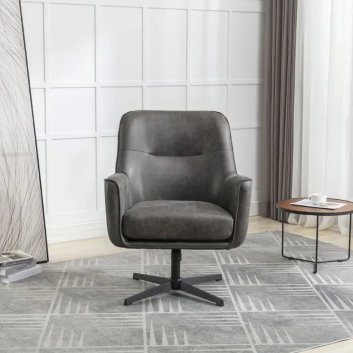 Modella Swivel Chair - Charcoal | Murphy Furniture