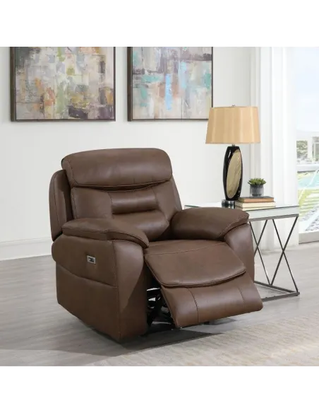 Frankie Power Recliner Armchair - Chestn | Murphy Furniture