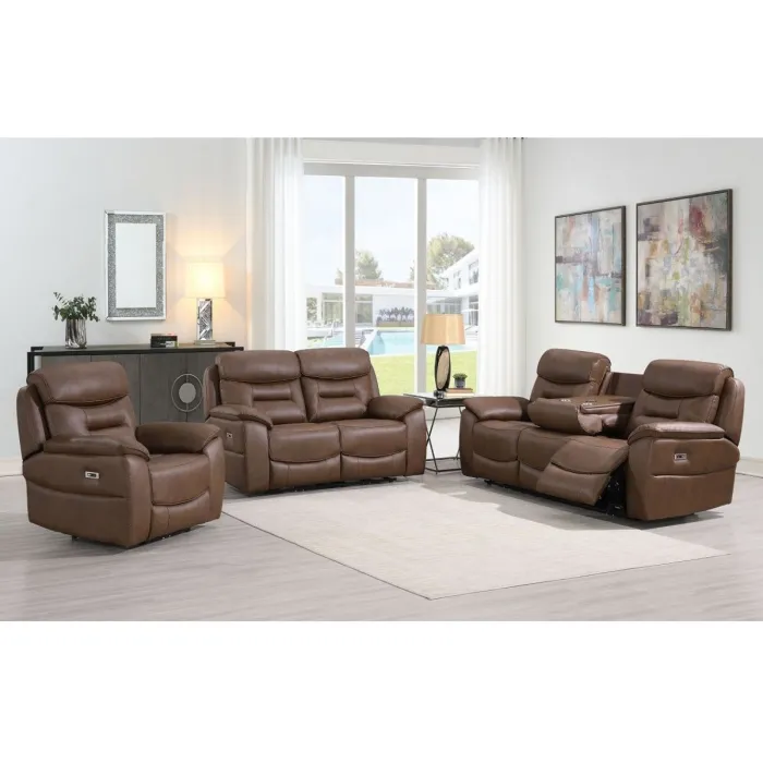 Frankie Power Recliner Armchair - Chestn | Murphy Furniture