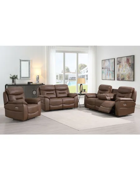 Frankie Power Recliner Armchair - Chestn | Murphy Furniture