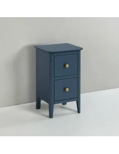 Olive Narrow Bedside Locker - Blue | Murphy Furniture