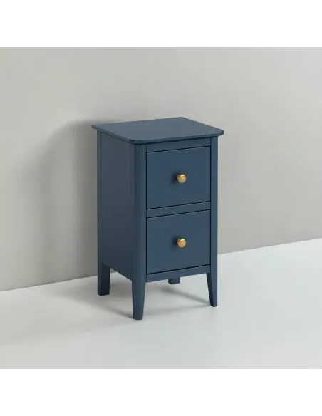 Olive Narrow Bedside Locker - Blue | Murphy Furniture
