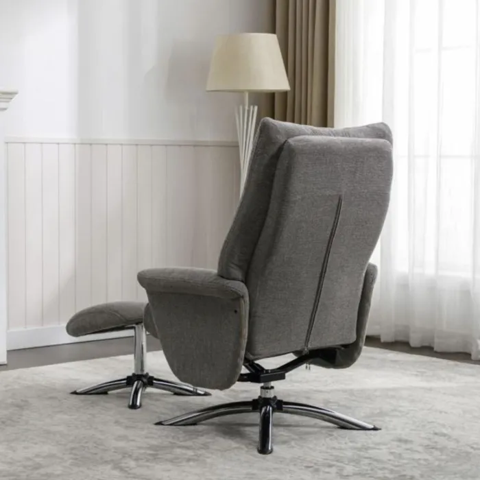 Stoke Recliner Chair & Ottoman - Light G | Murphy Furniture