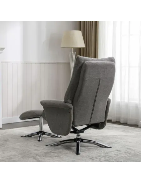 Stoke Recliner Chair & Ottoman - Light G | Murphy Furniture