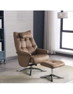 Stoke Recliner Chair & Ottoman - Chestnut | Murphy Furniture