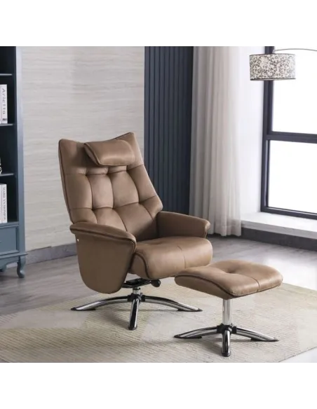 Stoke Recliner Chair & Ottoman - Chestnut | Murphy Furniture