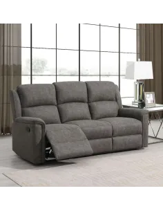 Campbell 3 Seater Recliner Sofa - Grey | Murphy Furniture