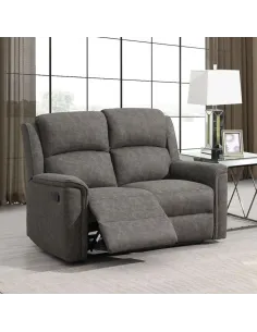 Campbell 2 Seater Recliner Sofa - Grey | Murphy Furniture
