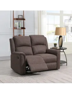 Campbell 2 Seater Recliner Sofa - Brown | Murphy Furniture