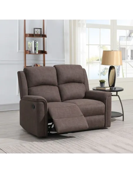 Campbell 2 Seater Recliner Sofa - Brown | Murphy Furniture