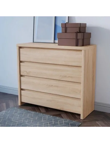 Lincoln 4 Drawer Chest - Sonoma Oak | Murphy Furniture