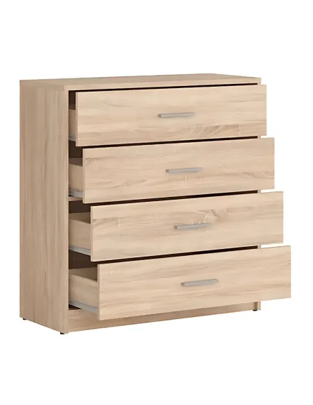 Devon 4 Drawer Chest - Sonoma Oak | Murphy Furniture
