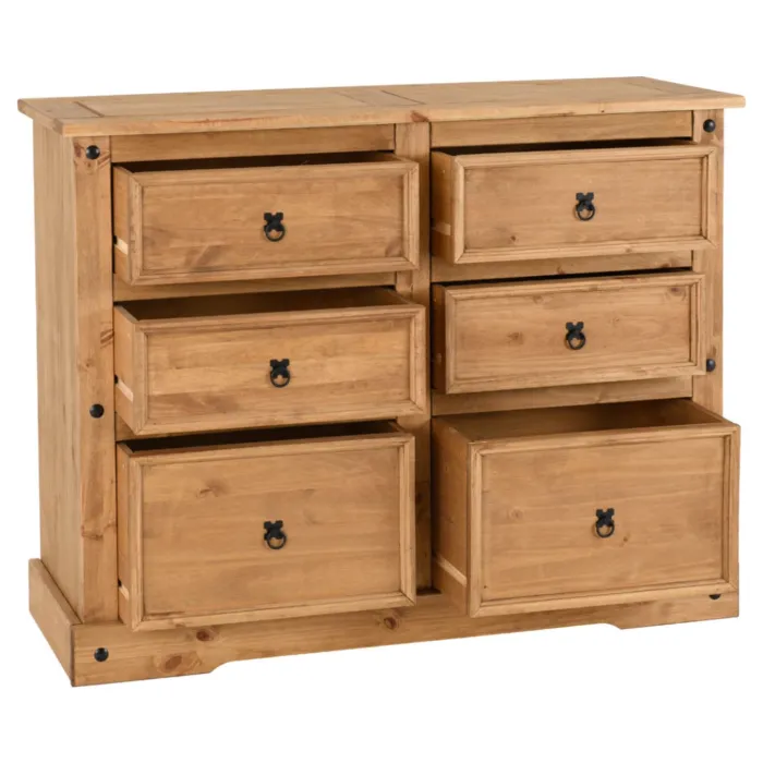 Corona 6 Drawer Chest - Distressed Waxed | Murphy Furniture