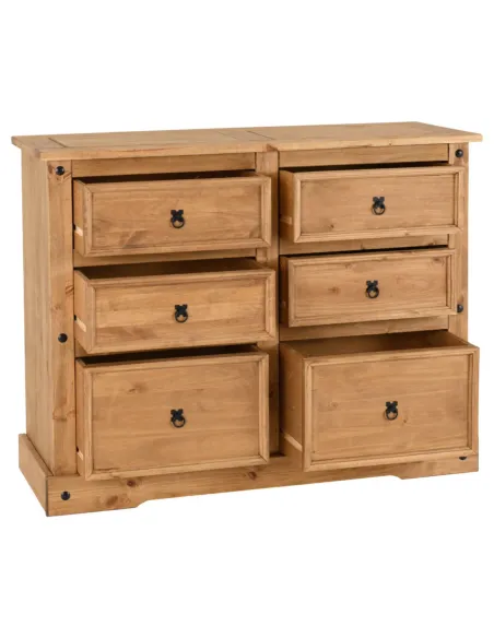 Corona 6 Drawer Chest - Distressed Waxed | Murphy Furniture