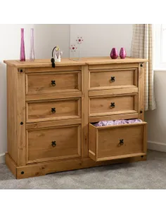Corona 6 Drawer Chest - Distressed Waxed | Murphy Furniture