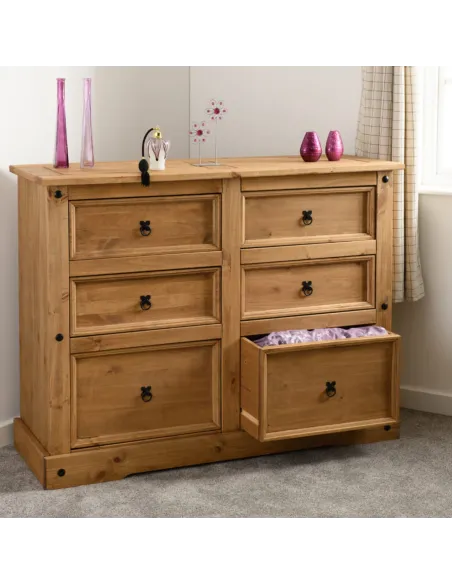 Corona 6 Drawer Chest - Distressed Waxed | Murphy Furniture