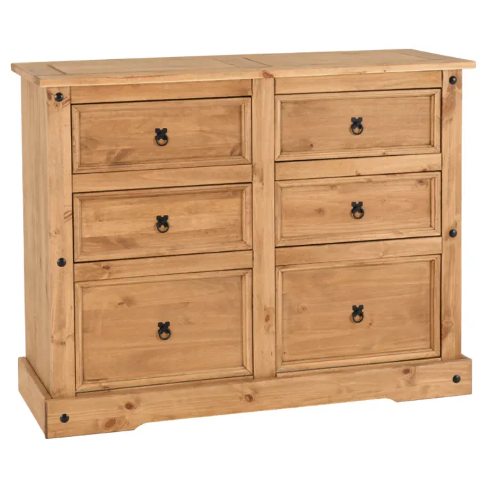 Corona 6 Drawer Chest - Distressed Waxed | Murphy Furniture