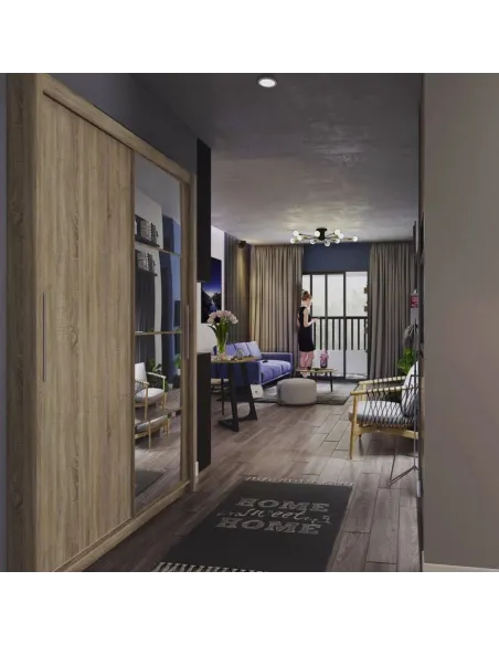 Berkshire 140cm Sliding Door Wardrobe - | Murphy Furniture