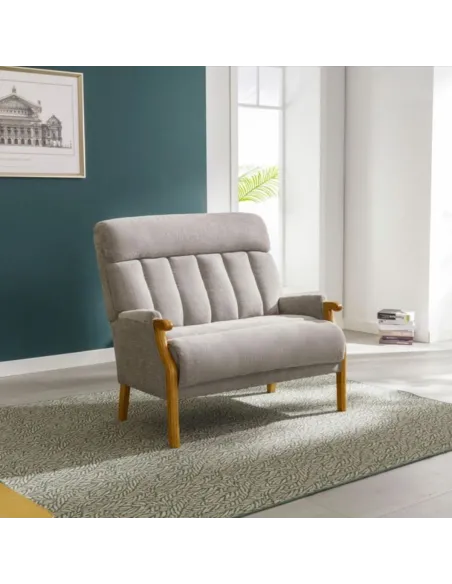 Edilmar 2 Seater Static Sofa - Silvery G | Murphy Furniture