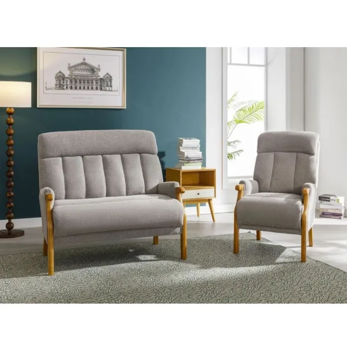 Edilmar Static Armchair - Silvery Grey | Murphy Furniture