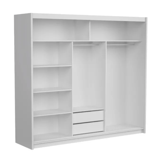 Berkshire 200cm Sliding Door Wardrobe - | Murphy Furniture