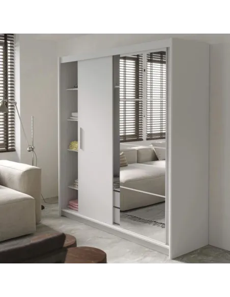 Berkshire 200cm Sliding Door Wardrobe - | Murphy Furniture