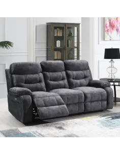 Alphons 3 Seater Recliner Sofa - Dark Gr | Murphy Furniture