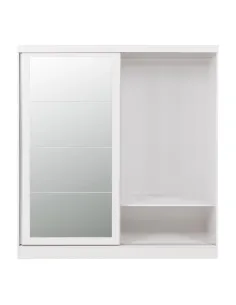 Nevada 2 Door Slider Wardrobe - White Gl | Murphy Furniture 2